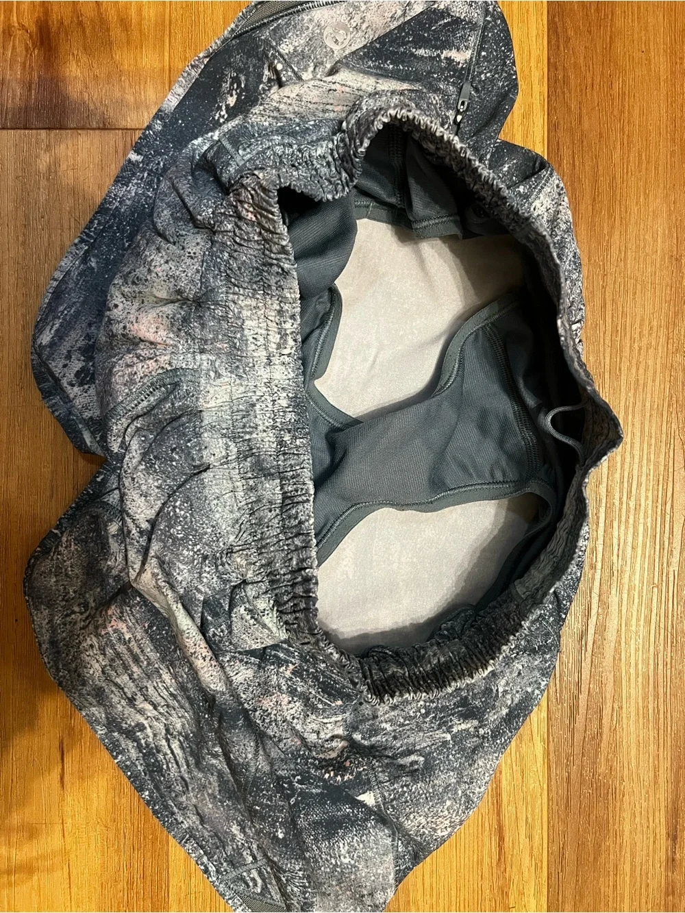 lululemon athletica Teal Marble-Pattern Athletic Shorts